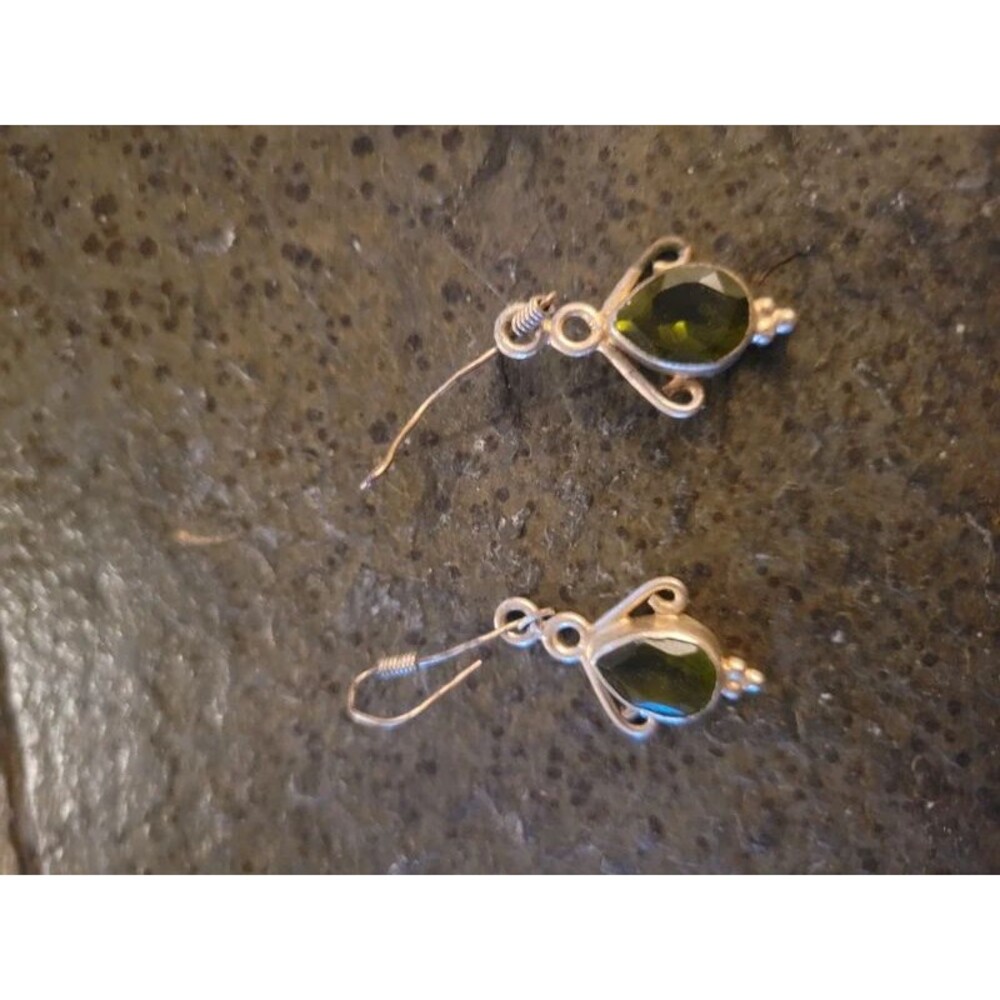 Beautiful Green Peridot Stones Set in Sterling Silver